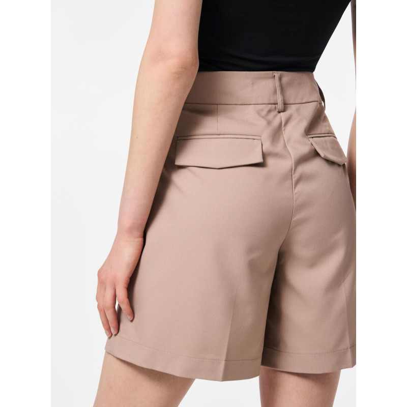 PIECES Fami Bermuda Shorts - Silver Mink