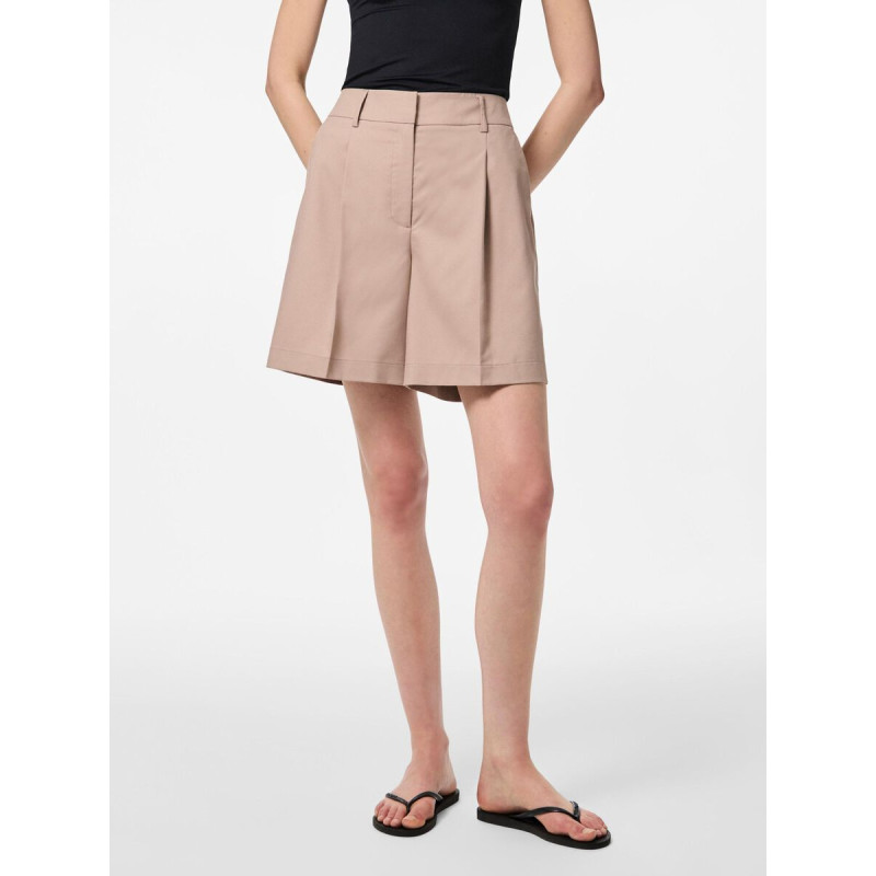 PIECES Fami Bermuda Shorts - Silver Mink