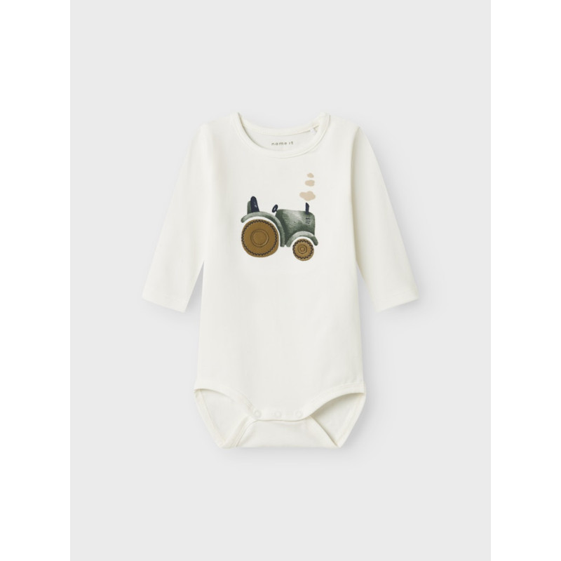 NAME IT BABY Life L/S Bodystocking - Cloud Dancer