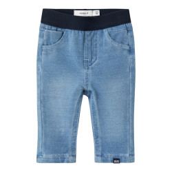 NAME IT BABY Silas Slim Sweat Jeans 7025 - Light Blue Denim