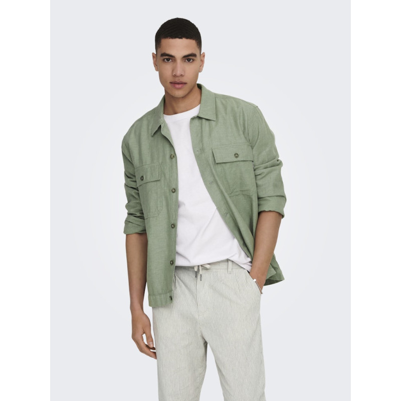 ONLY & SONS Kenneth Hør Overshirt - Swamp