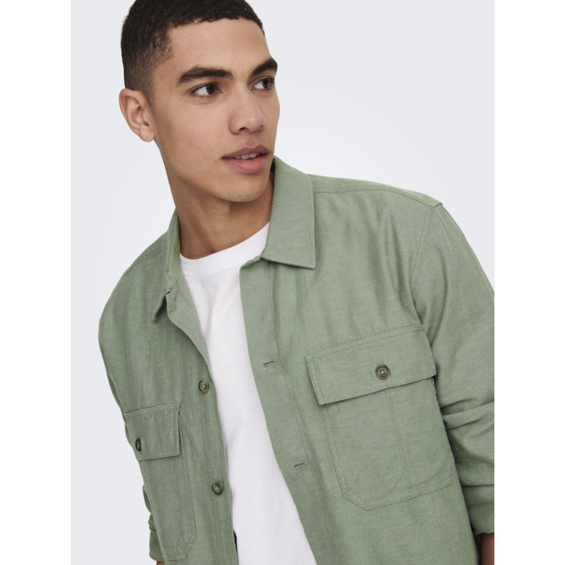ONLY & SONS Kenneth Hør Overshirt - Swamp