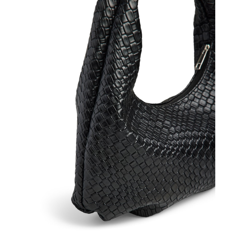 PIECES Jenni Flettet Skuldertaske - Sort