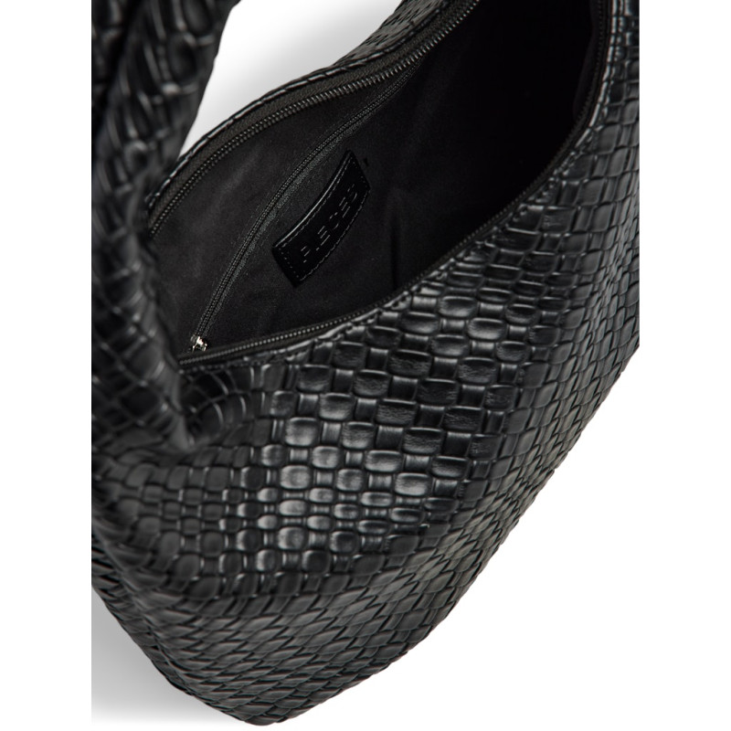 PIECES Jenni Flettet Skuldertaske - Sort