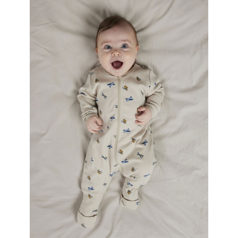NAME IT BABY Nightsuit FF Airplane 2-Pak Natdragt - Peyote