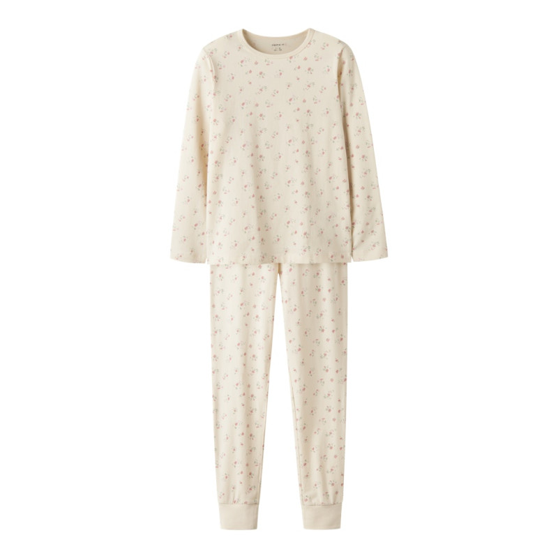 NAME IT KIDS Nightset Flower Natsæt - Turtledove