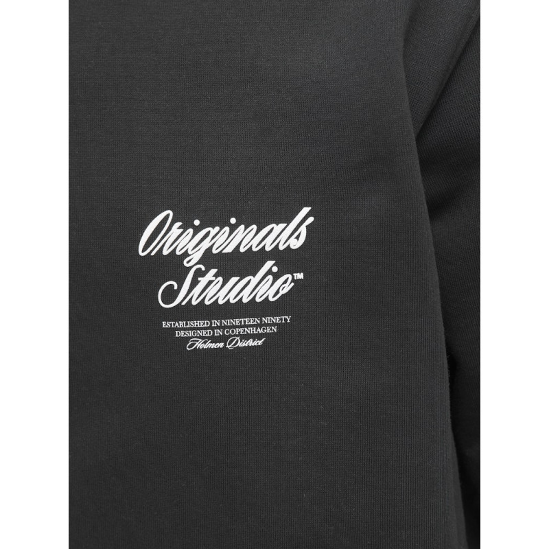 JACK & JONES Norrebro Typo Hoodie - Sort