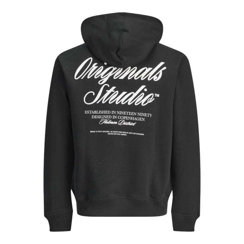 JACK & JONES Norrebro Typo Hoodie - Sort