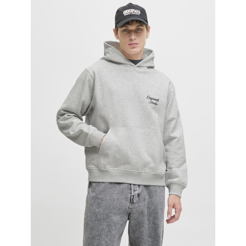 JACK & JONES Norrebro Typo Hoodie - White Melange