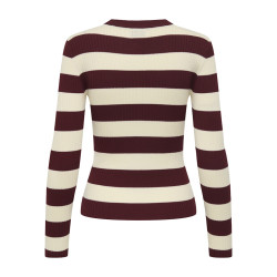 JDY Plum L/S Bluse - Cabernet / Eggnog