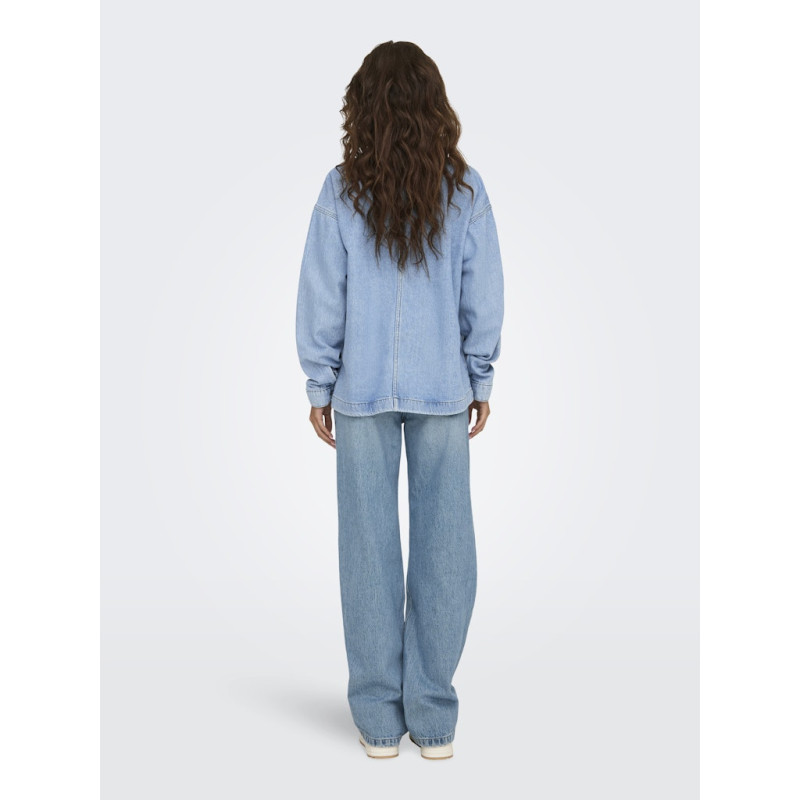 ONLY Birdie L/S Denim Skjorte - Light Blue Denim