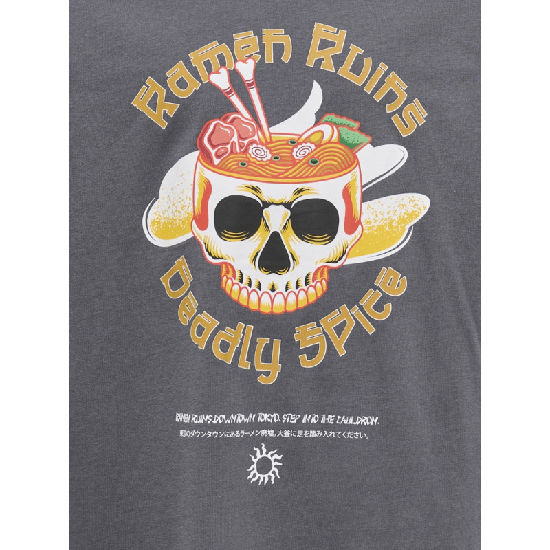 ONLY & SONS JUNIOR Fred Tonkotsu T-shirt - Blackened Pearl