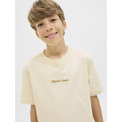 JACK & JONES JUNIOR Norrebro Broderet T-shirt - Antique White