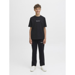 JACK & JONES JUNIOR Norrebro Broderet T-shirt - Sort