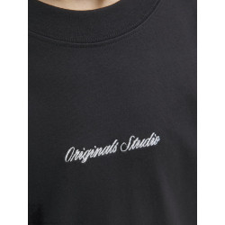 JACK & JONES JUNIOR Norrebro Broderet T-shirt - Sort