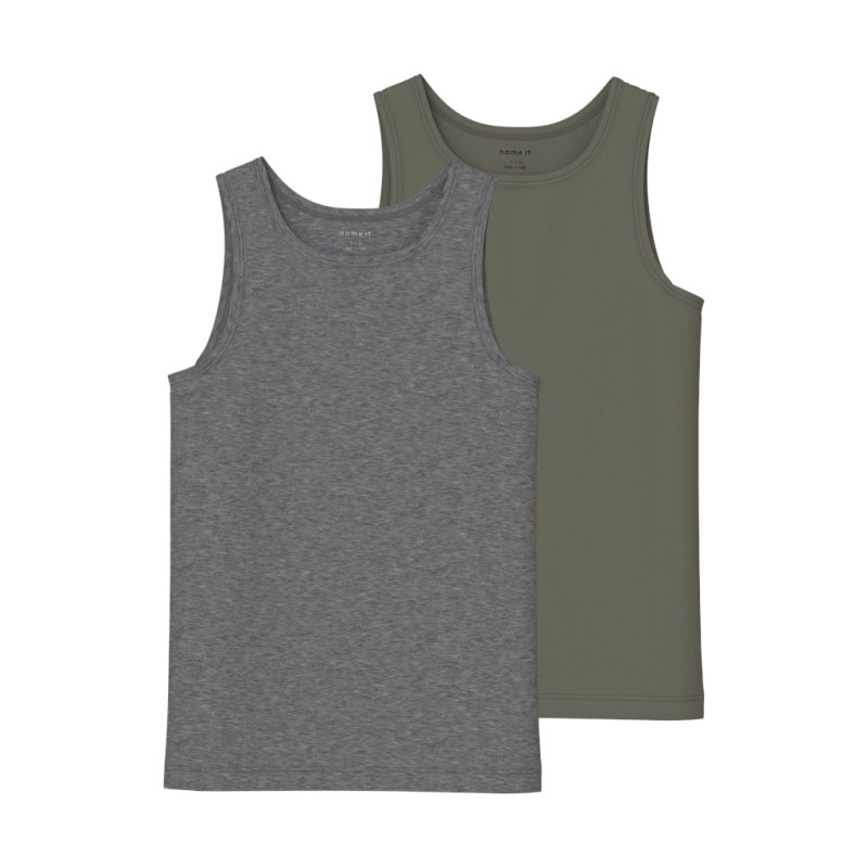 NAME IT KIDS Tank 2-Pak Undertrøje - Tea Leaf