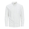 JACK & JONES PLUS Lubrook Oxford L/S Skjorte - Hvid