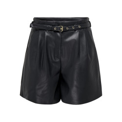 ONLY Heidi Imiterede Læder Shorts - Sort