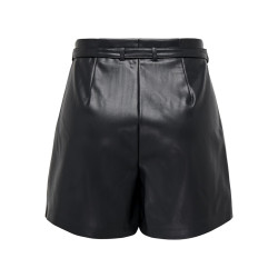 ONLY Heidi Imiterede Læder Shorts - Sort