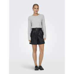 ONLY Heidi Imiterede Læder Shorts - Sort