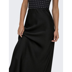ONLY Chico Satin Maxi Nederdel - Sort