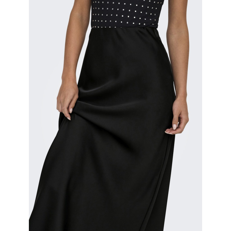 ONLY Chico Satin Maxi Nederdel - Sort