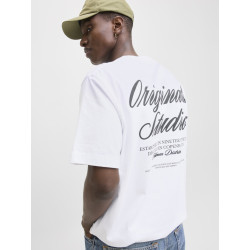 JACK & JONES Norrebro Typo T-shirt - Bright White