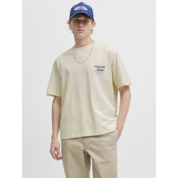 JACK & JONES Norrebro Typo T-shirt - Antique White