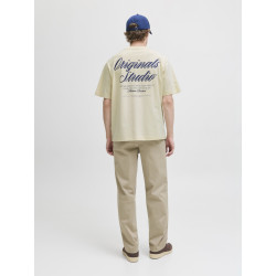 JACK & JONES Norrebro Typo T-shirt - Antique White