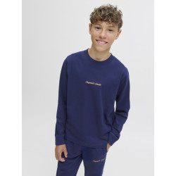 JACK & JONES JUNIOR Norrebro Broderet Bluse - Ocean Cavern