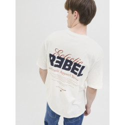JJ REBEL Jim T-shirt - Cloud Dancer
