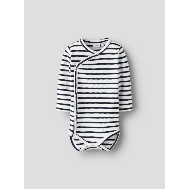 NAME IT BABY Kans L/S Wrap Bodystocking - Cloud Dancer