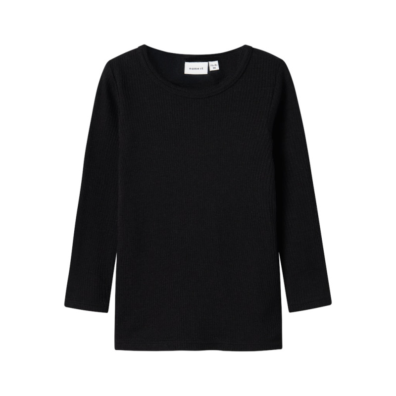 NAME IT MINI Wax Uld Bluse - Sort