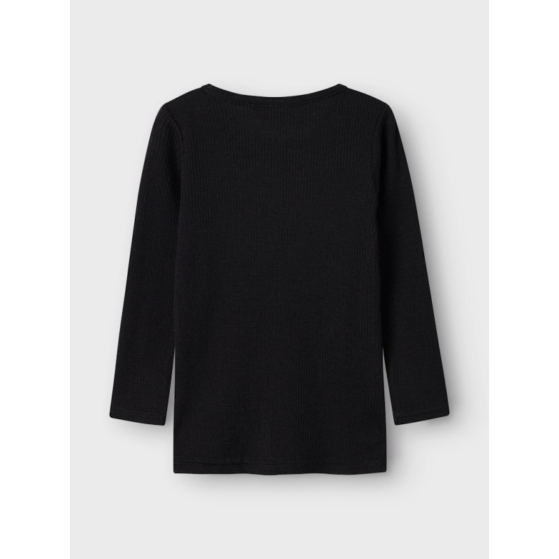 NAME IT MINI Wax Uld Bluse - Sort