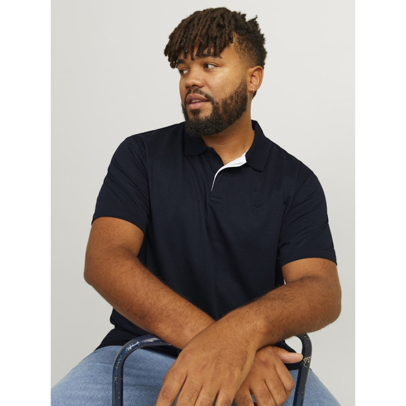 JACK & JONES PLUS Crodney S/S Polo - Night Sky