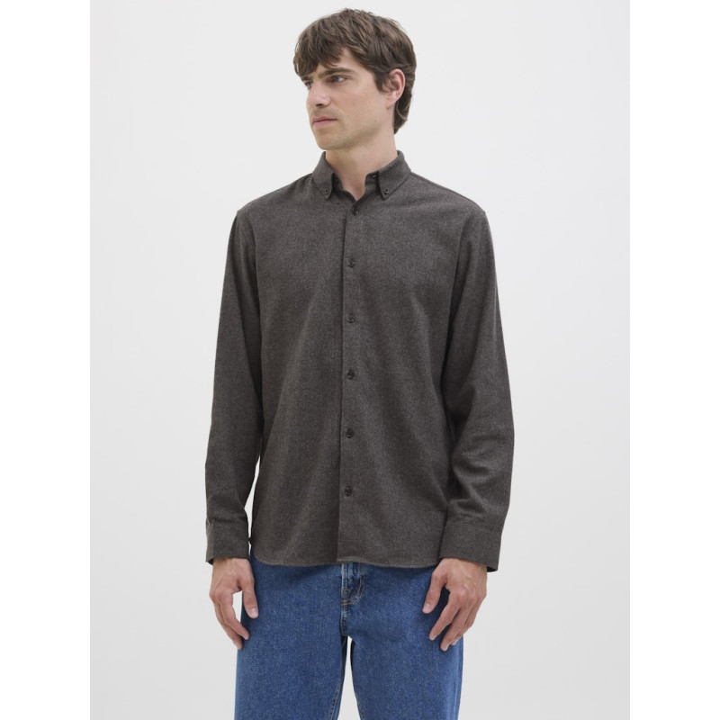 JJ REBEL Bike Melange Skjorte - Chocolate Torte