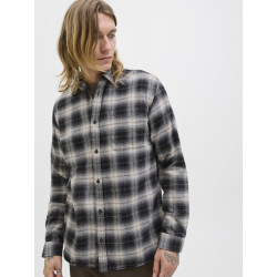 JACK & JONES James Flannel L/S Skjorte - Stormy Weather