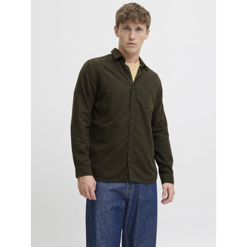 JACK & JONES James Flannel L/S Skjorte - Rosin / Solid