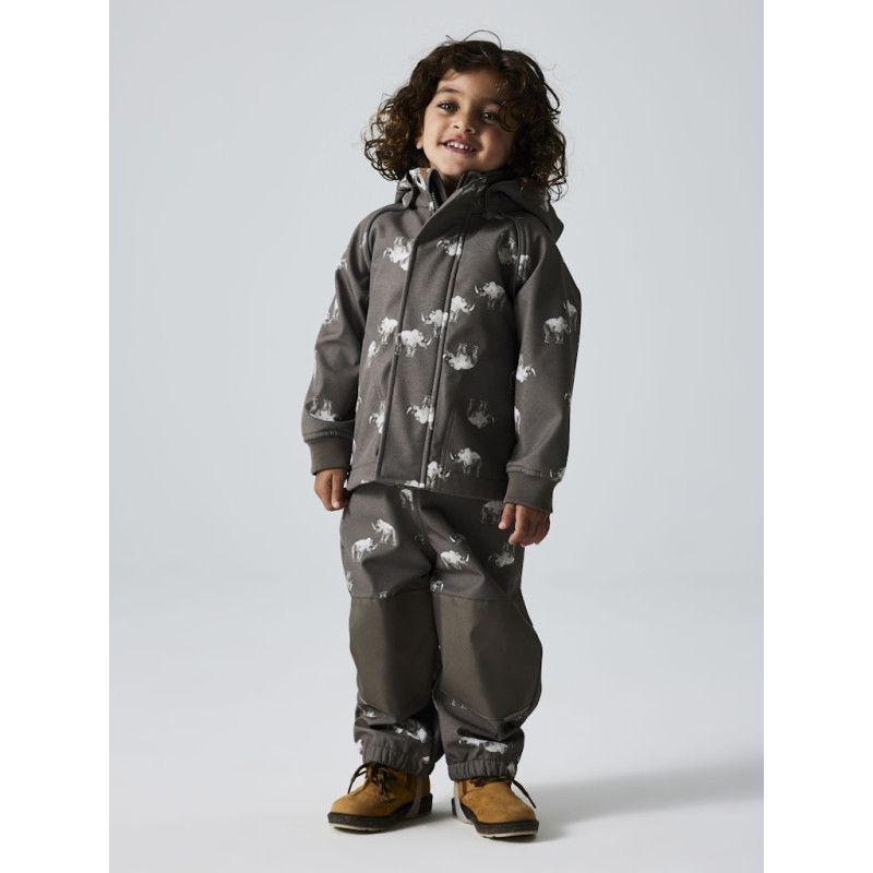 NAME IT MINI Alfa08 Softshell Jakke - Morel / Rhino