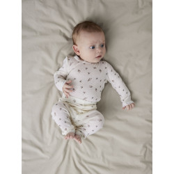 NAME IT BABY Wang Uld Skiunderbukser - Snow White / Small Flowers