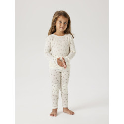 NAME IT MINI Wang Uld Bluse - Snow White / Small Flowers