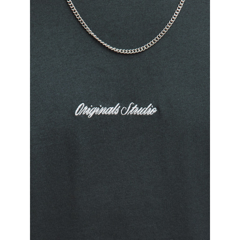 JACK & JONES Norrebro Broderet T-shirt - Forest River