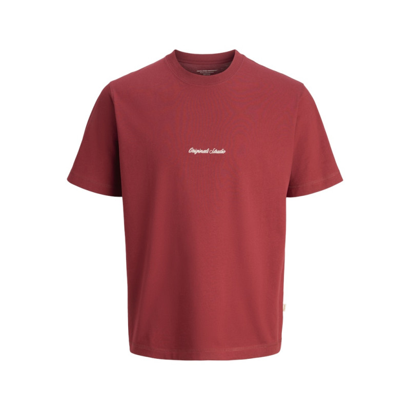 JACK & JONES Norrebro Broderet T-shirt - Tibetan Red