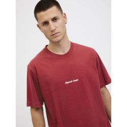 JACK & JONES Norrebro Broderet T-shirt - Tibetan Red