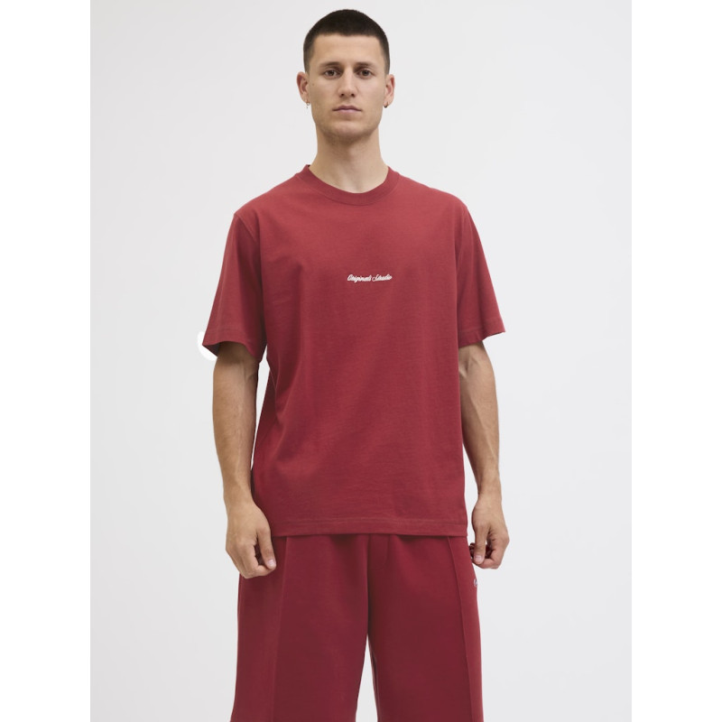 JACK & JONES Norrebro Broderet T-shirt - Tibetan Red