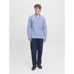 JACK & JONES Oxford Detail L/S Skjorte - Cashmere Blue