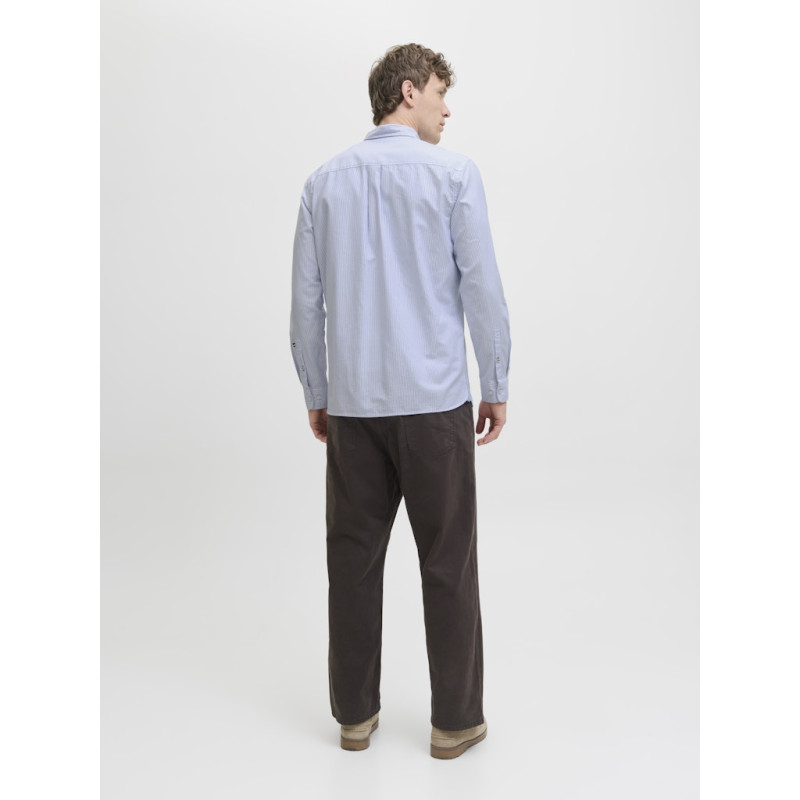 JACK & JONES Oxford Detail L/S Skjorte - Infinity / Stripes