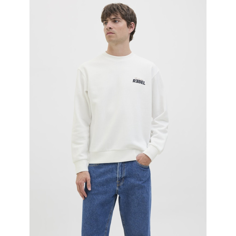 JJ REBEL Jim Sweatshirt - Cloud Dancer