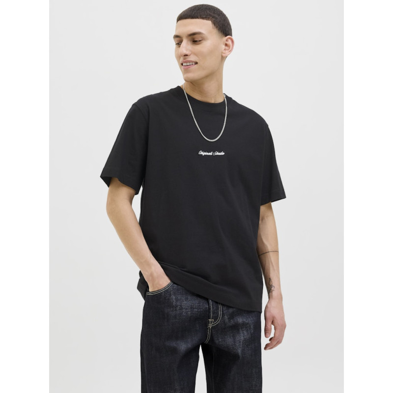 JACK & JONES Norrebro Broderet T-shirt - Sort
