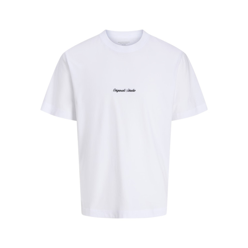 JACK & JONES Norrebro Broderet T-shirt - Bright White